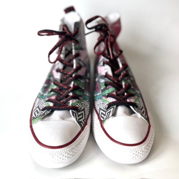 Converse Chuck Taylor All Star Canvas Rose Tattoo Butterly Hi-Top Sneakers - Picture 7 of 8